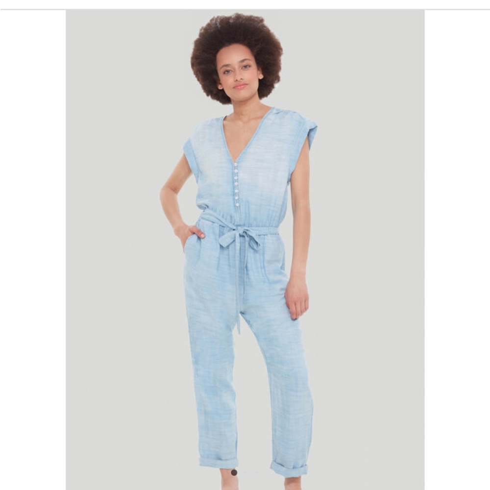 Dex Button Front Tencel Jumpsuit